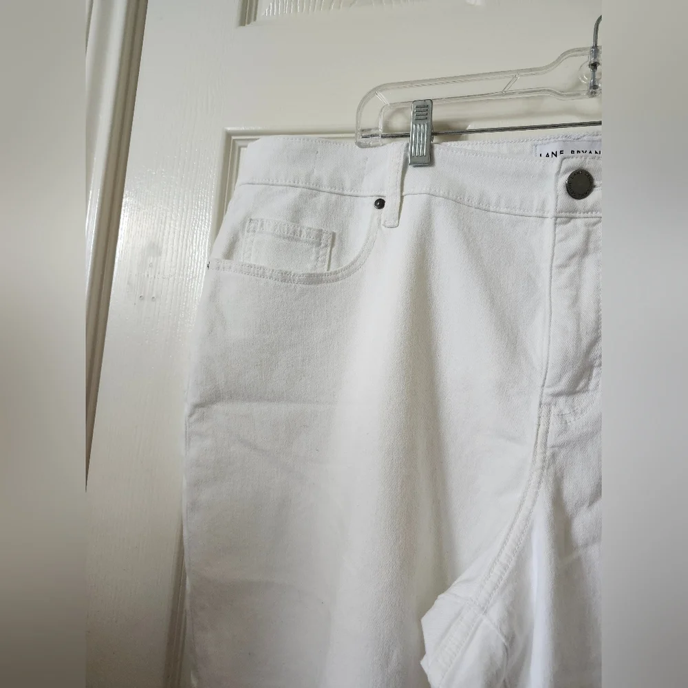 Lane Bryant Mid Rise White Ankle Cropped Jeans 20 Petite